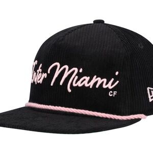 Inter Miami CF New Era Corduroy Golfer Adjustable Hat - Black